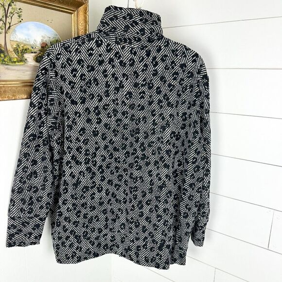 Majestic Filatures Deluxe Teeshirt Turtleneck Sweater Leopard Size 1/XS - Picture 6 of 8
